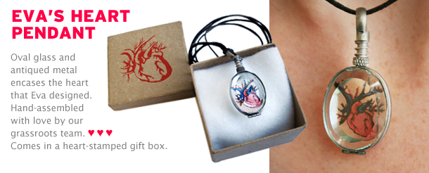 Wear Eva's heart against your own